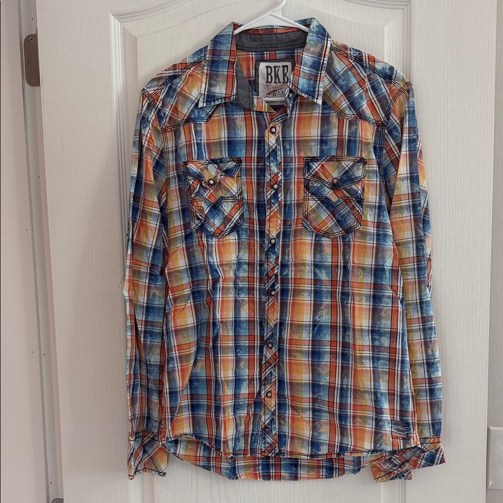 BKR Men's Vibrant Plaid Button Down Shirt